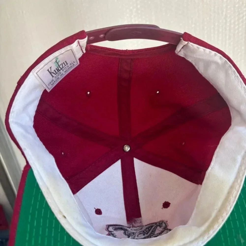 Vintage Alabama Crimson Tide Snapback Cap With Elephant Logo Adjustable 90s - Picture 10 of 11